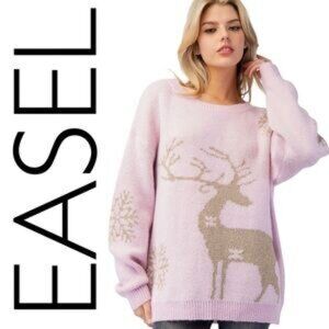 NEW EASEL NWT SWEATER LILAC PINK (C)